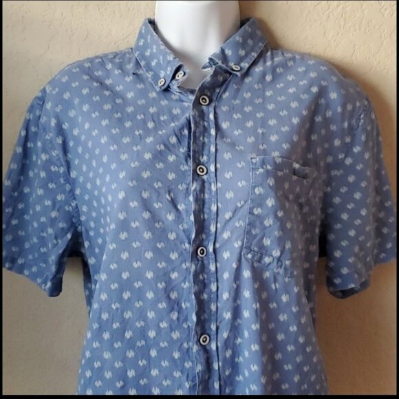 Armani Exchange A | X light blue slim fit button up top - Picture 11 of 14